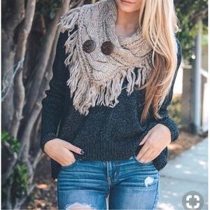 NEW Cozy Cream Knit Infinity Scarf